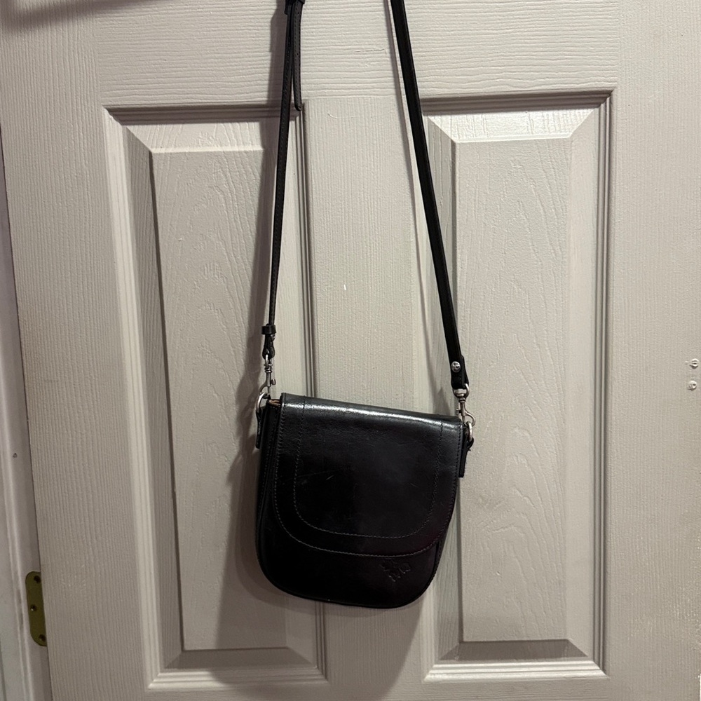 Patricia Nash Black Leather Crossbody Bag